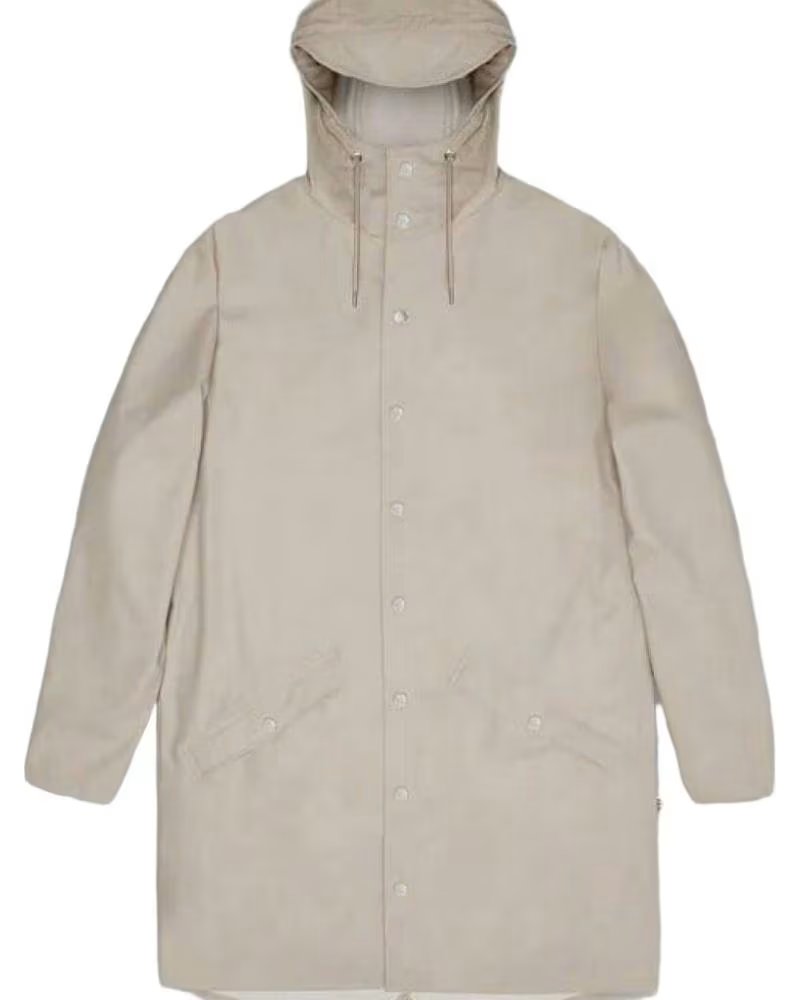 RAINS IMPERMEÁVEL LONG JACKET MATRIX W3 BEGE UNISEX