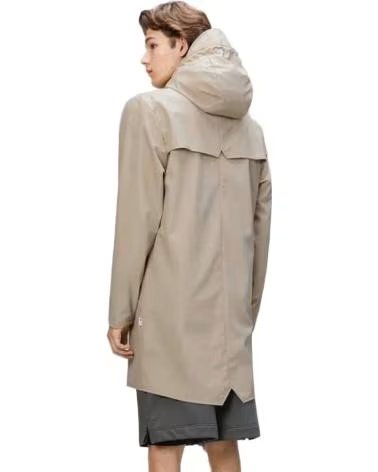 RAINS IMPERMEÁVEL LONG JACKET MATRIX W3 BEGE UNISEX