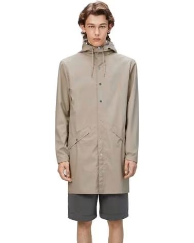 RAINS IMPERMEÁVEL LONG JACKET MATRIX W3 BEGE UNISEX