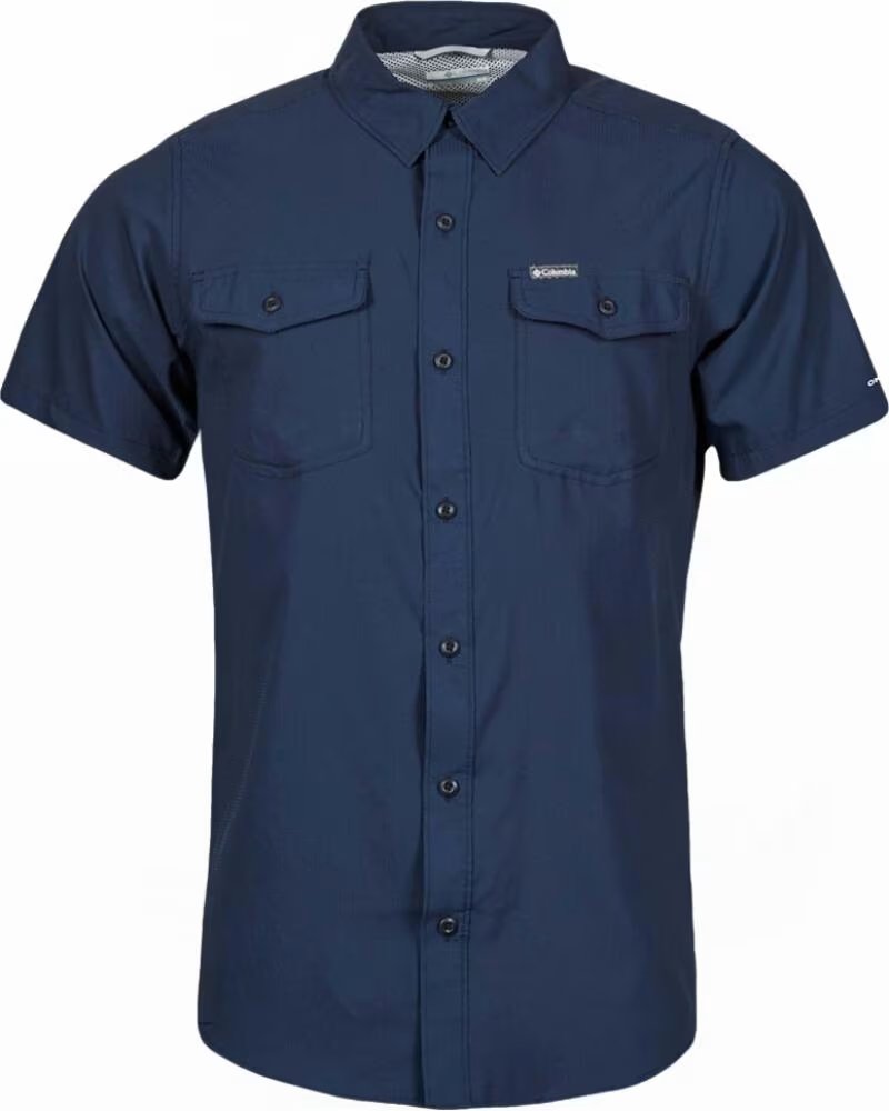 COLUMBIA KURZARMHEMD BLAU HERREN BLUE