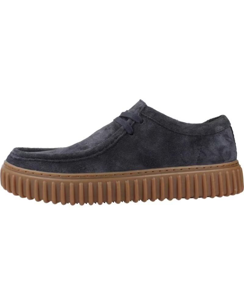 CLARKS SAPATOS DE BARCO TORHILL LO EM CAMURÇA AZUL MARINHO NAVY