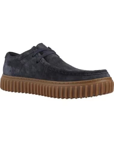 CLARKS SAPATOS DE BARCO TORHILL LO EM CAMURÇA AZUL MARINHO NAVY