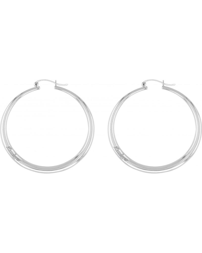 TOMMY HILFIGER PENDIENTES DE ARO PLATEADOS