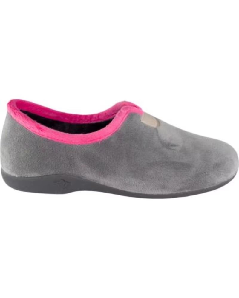 SEVILLAS ZAPATILLAS DE ESTAR POR CASA CERRADAS PARA MUJER DE TERCIOPELO HECHO EN ESPANA TALLAS 35 A 42 MODELO Z4 GRIS