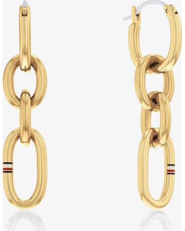TOMMY HILFIGER PENDIENTES ESLABONES DORADOS