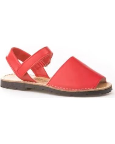 ANGELITOS SANDALIAS MENORQUINAS MODELO 202 CIERRE AJUSTABLE ROJO