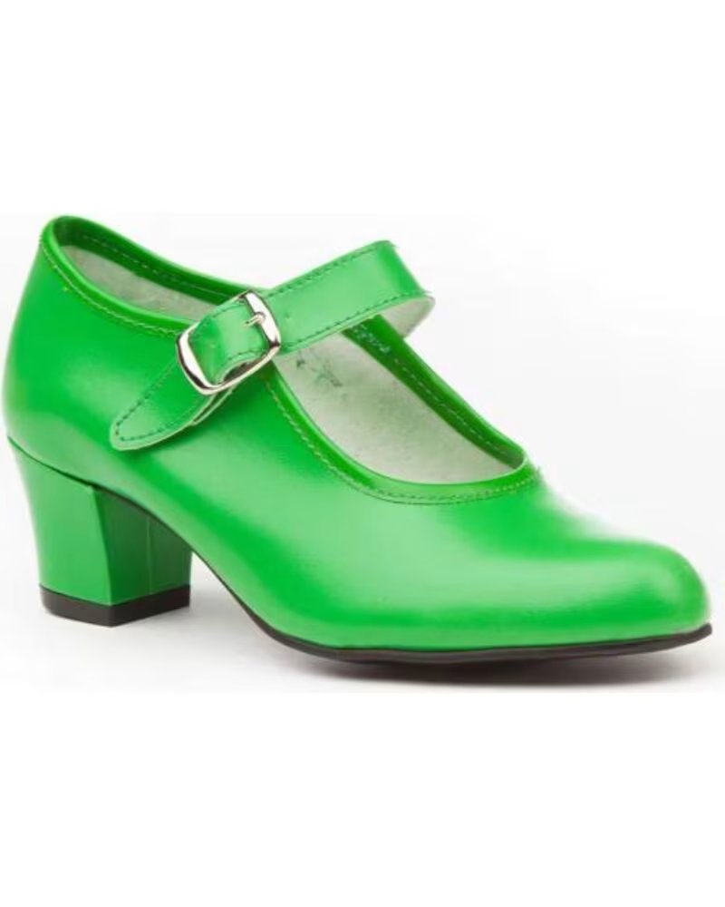 ANGELITOS CHAUSSURES DE FLAMENCO MODÈLE 302 Z AVEC BOUCLE ET TALON VERDE