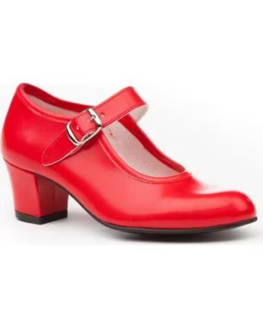 ANGELITOS SCARPE DA FLAMENCO MODELLO 302 CON TACCO E FIBBIA ROJO