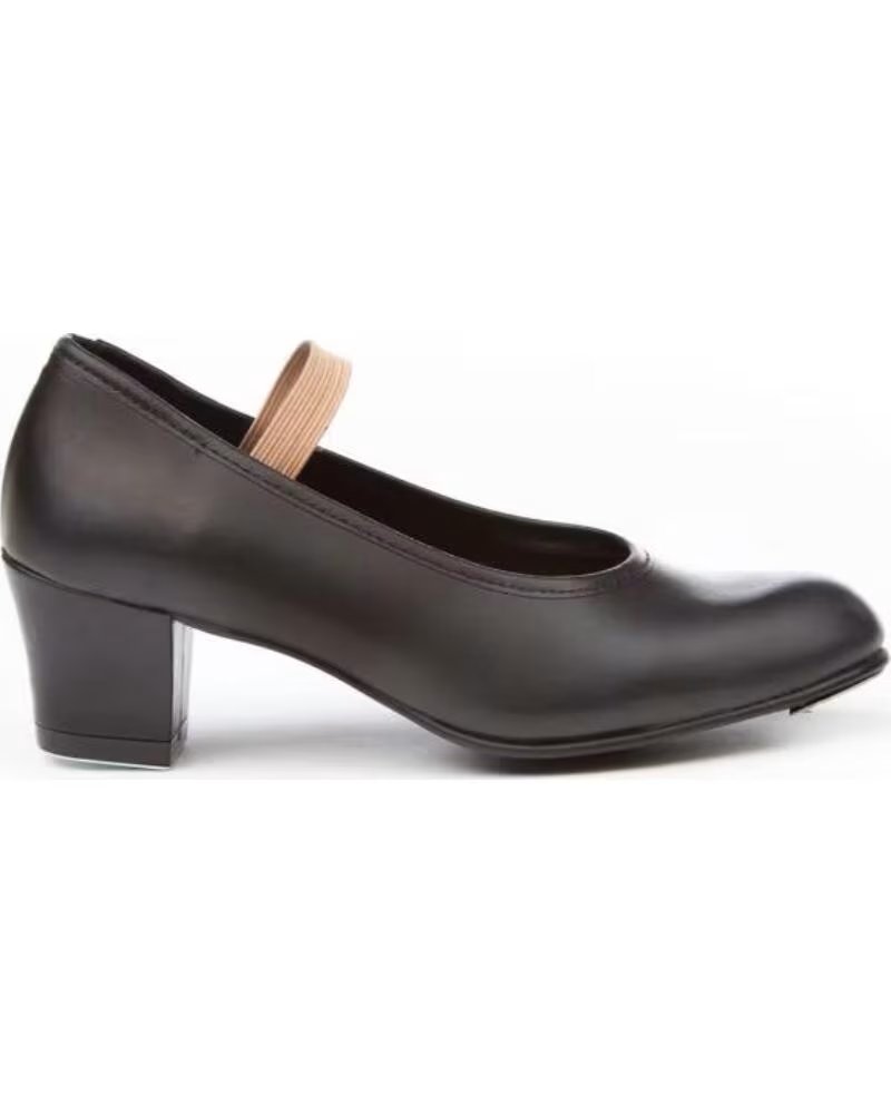 ANGELITOS SAPATOS DE FLAMENCO 303 COM SALTO E TIRA ELÁSTICA NEGRO