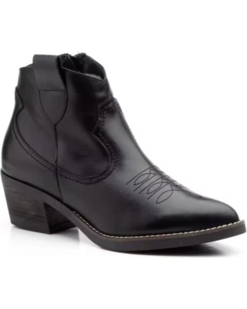 JAM BOTINES COWBOY CAMPERO DE PIEL PARA MUJER TALLAS 36 A 41 MODELO 935 NEGRO