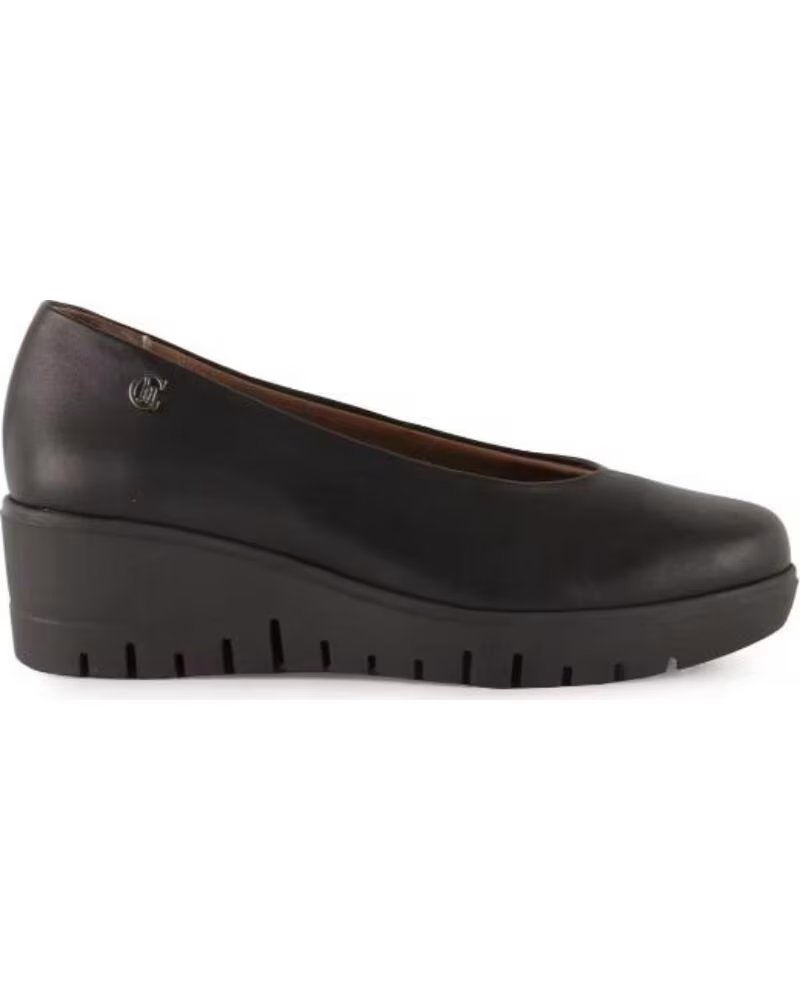CHAMBY ZAPATOS DE CUÑA EN PIEL - MODELO 1912 NEGRO