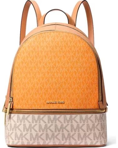 MICHAEL KORS MOCHILA 35S5GRAB6V EN TONOS NARANJA Y CREMA