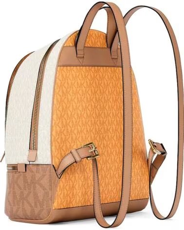 MICHAEL KORS MOCHILA 35S5GRAB6V EM TONS LARANJA E CREME