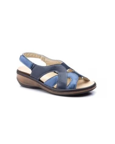JAM SANDALIAS 5051 DE PIEL PARA MUJER AZUL