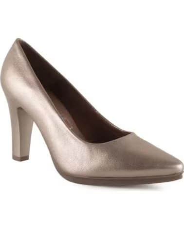 CHAMBY ZAPATOS DE SALON DE MUJER EN PIEL CON TACON MEDIO PLANTILLA GEL HECHO EN ESPANA TALLAS 35 A 41 MODELO 4333 PLATEADO