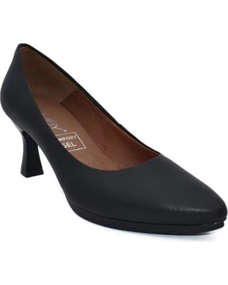 CHAMBY PUMPS MODELL 4240 - LEDER MIT MITTLEREM ABSATZ UND GEL-EINLEGESOHLE NEGRO