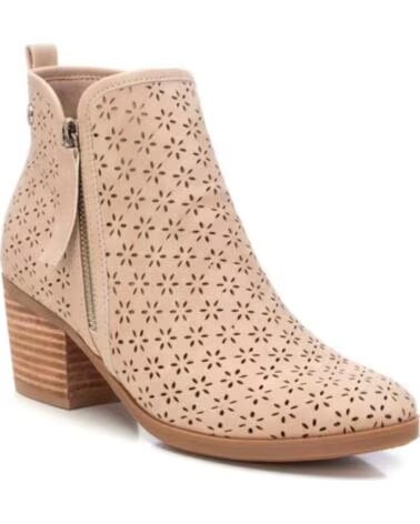 BOTINES REFRESH 172784 CON CALADOS LATERALES BEIGE