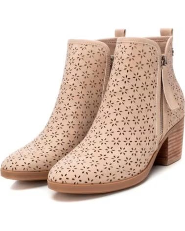BOTINES REFRESH 172784 CON CALADOS LATERALES BEIGE