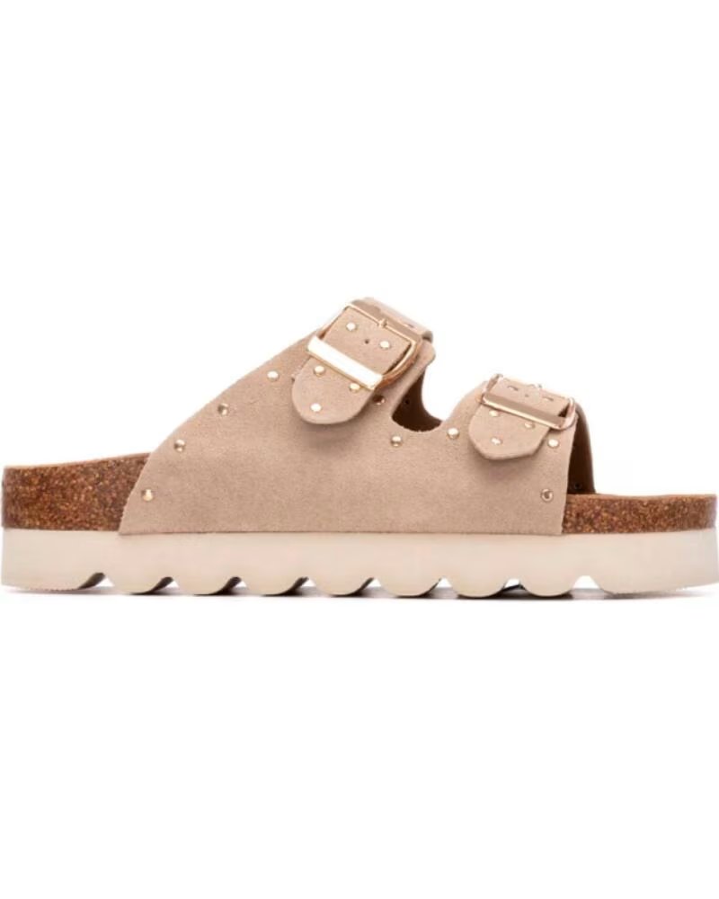 REFRESH SANDALIAS PLANAS MUJER 175009 BEIG BEIGE