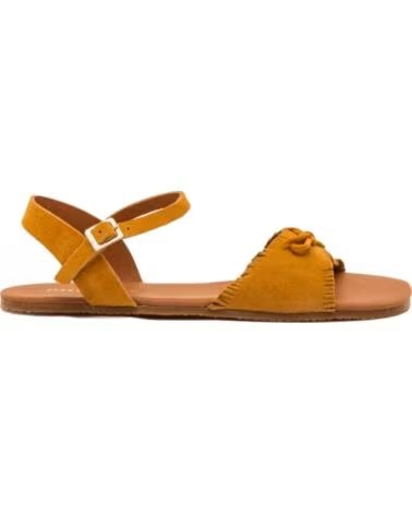 SANDALIA BAREFOOT MTNG 55975 CON LAZO Y HEBILLA BEIGE