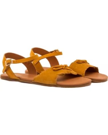 SANDALIA BAREFOOT MTNG 55975 CON LAZO Y HEBILLA BEIGE