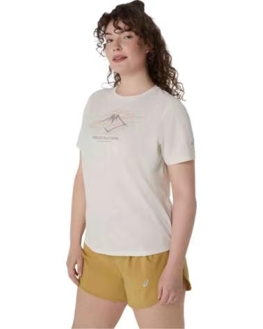 ASICS SHORT SLEEVE T-SHIRT FUJITRAIL LOGO OFF WHITE WOMEN