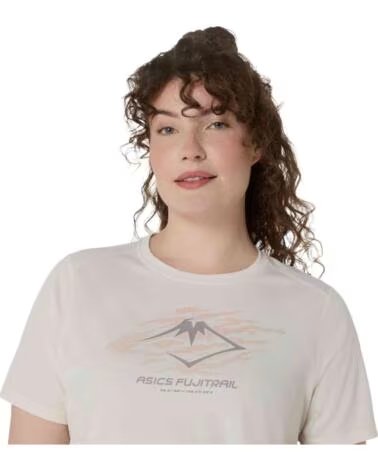 ASICS SHORT SLEEVE T-SHIRT FUJITRAIL LOGO OFF WHITE WOMEN