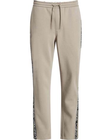 CALVIN KLEIN PANTALÓN JOGGER UNISEX CUT OFF LOGO BEIGE
