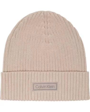 CALVIN KLEIN GORRO GORRO PATCH CHUNKY BEIGE EN BEIGE PARA UNISEX RIB