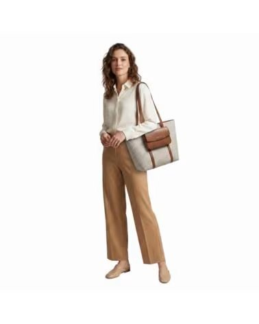MICHAEL KORS BOLSO MUJER TOTE 2 EN 1 JET SET TRAVEL GRANDE SET BOLSO Y BANDOLERA 35S6GTVT3B MARRóN-BEIGE