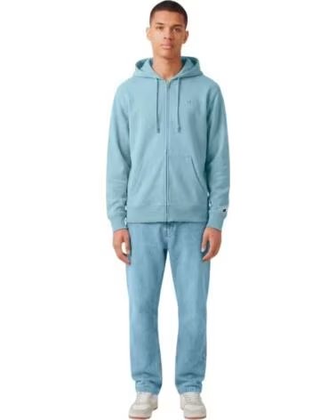 CHAMPION FELPA CON CAPPUCCIO E ZIP 220786-BS221 BLUE