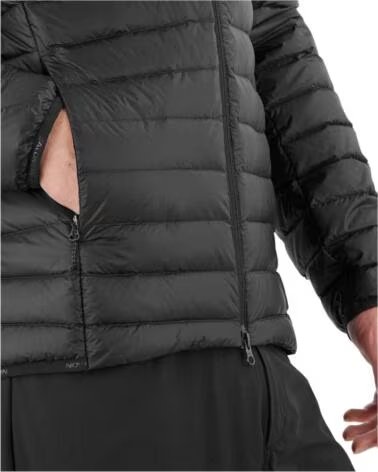 SALOMON GIACCA CON CAPPUCCIO ELIXIR MICRO DOWN NERO NEGRO