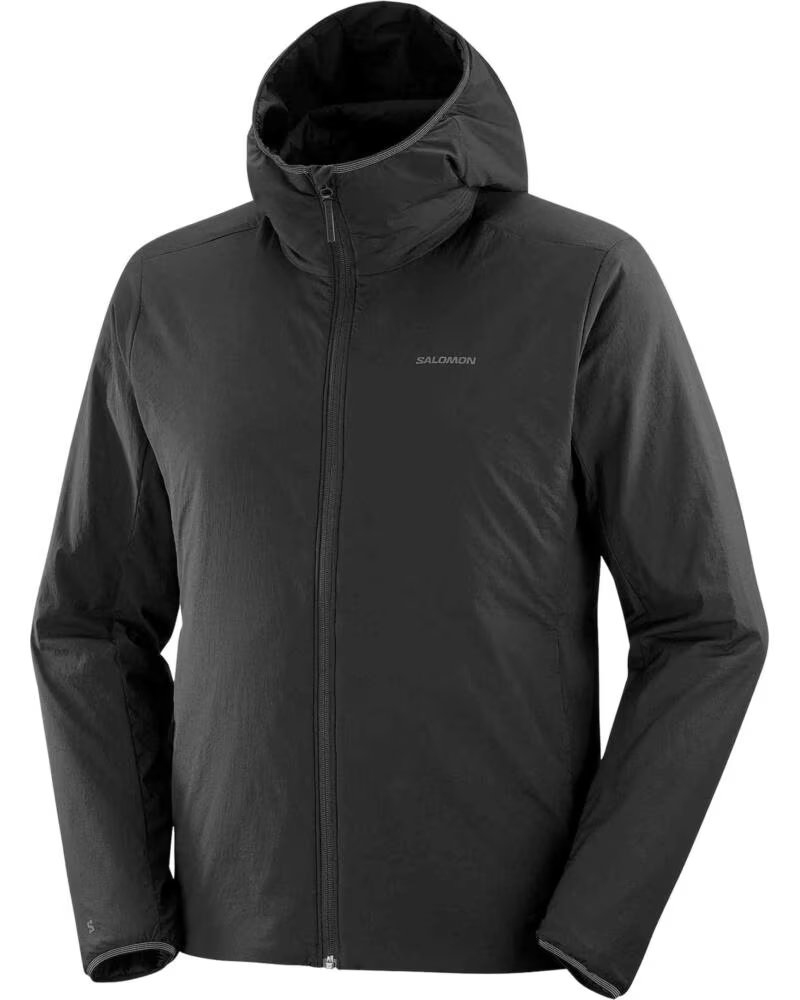SALOMON GIACCA CON CAPPUCCIO MOUNTAIN FLEX DA UOMO NEGRO