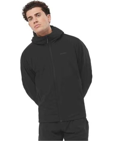 SALOMON GIACCA CON CAPPUCCIO MOUNTAIN FLEX DA UOMO NEGRO