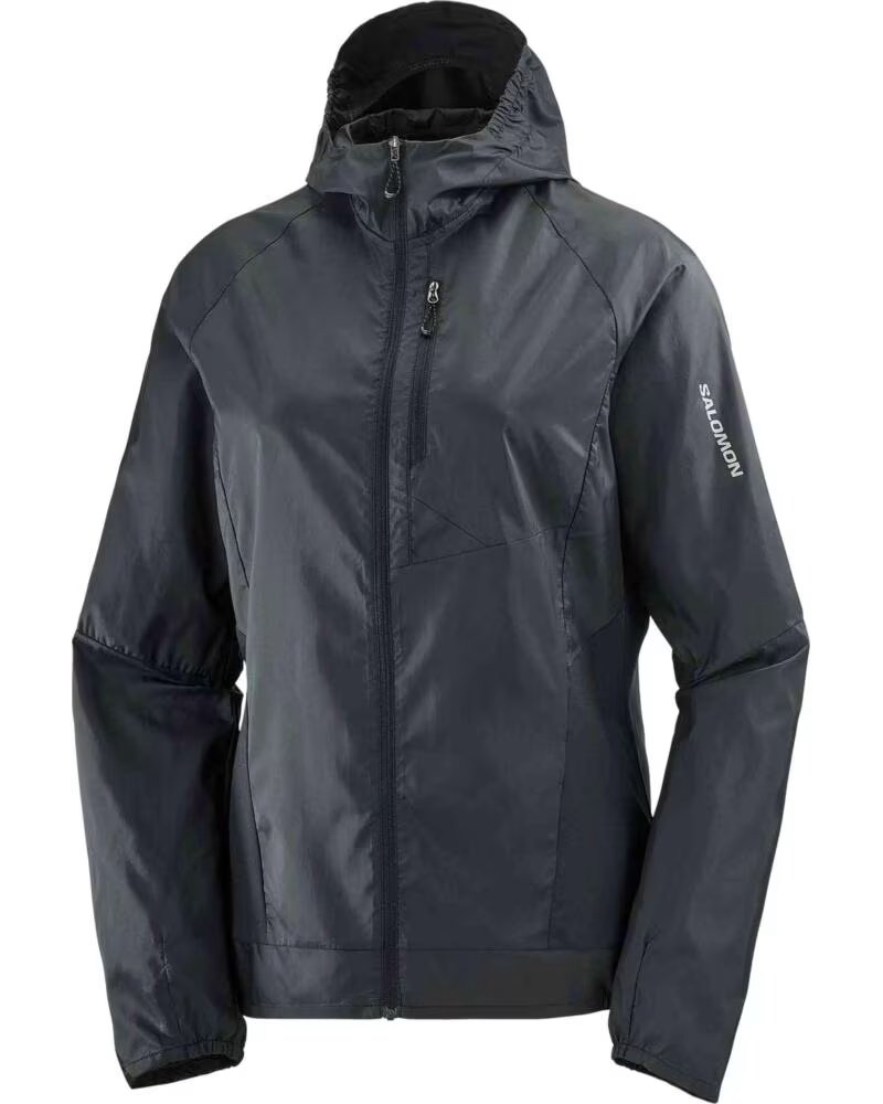 SALOMON CHAQUETA CHAQUETA CON CAPUCHA BONATTI CROSS WIND NEGRO EN NEGRO PARA MUJER