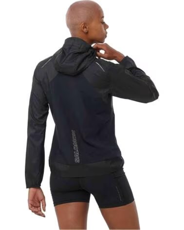 SALOMON CHAQUETA CHAQUETA CON CAPUCHA BONATTI CROSS WIND NEGRO EN NEGRO PARA MUJER