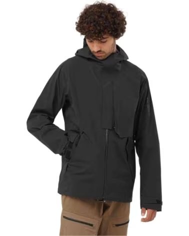SALOMON CHAQUETA CHAQUETA CON CAPUCHA OUTERPATH WATEROF NEGRO EN NEGRO PARA HOMBRE PRO