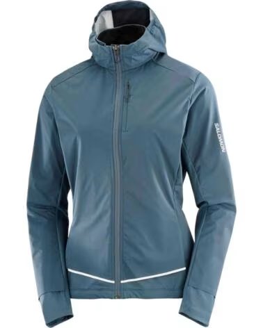SALOMON CHAQUETA CHAQUETA CON CAPUCHA LIGHT SHELL AZUL PALIDO EN AZUL PARA MUJER