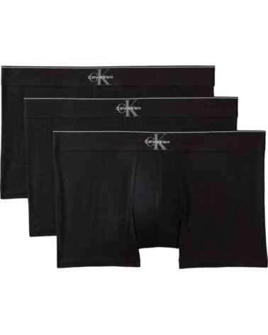 CALVIN KLEIN PACK DE CALZONCILLOS BOXER GRAPHIC MONOGRAM COTTON STRETCH NEGRO PURO 3 EN NEGRO PARA UNISEX UNIDADES