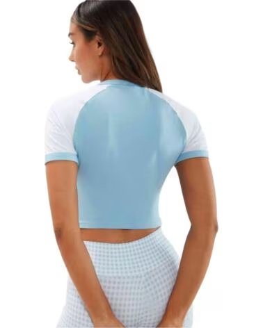ELLESSE CAMISETA FANUCCI CROP PARA MUJER AZUL CLARO