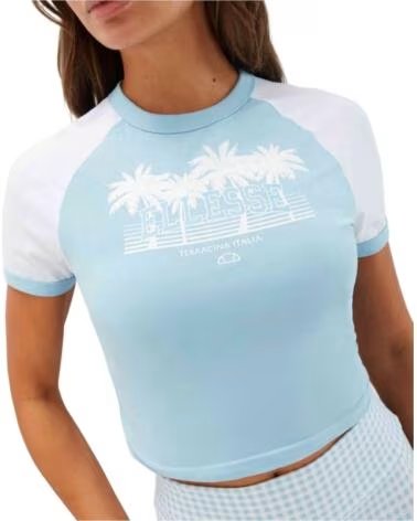 ELLESSE CAMISETA FANUCCI CROP PARA MUJER AZUL CLARO