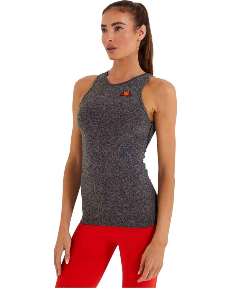 ELLESSE CAMISETA CARBONATE SIN MANGAS MUJER GRIS JASPEADO OSCURO