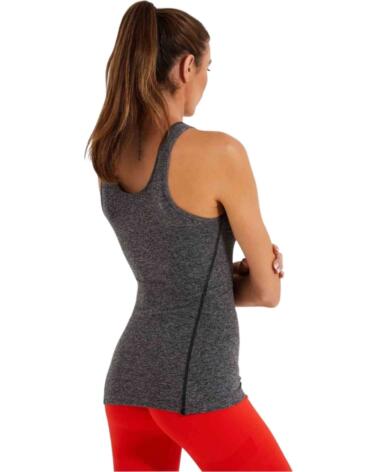 ELLESSE CAMISETA CARBONATE SIN MANGAS MUJER GRIS JASPEADO OSCURO