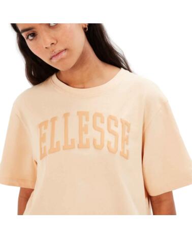 ELLESSE CAMISETA CROP LANETTO BEIGE GRIS CLARO JASPEADO