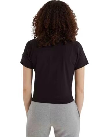 ELLESSE CAMISETA DROPPER CROP MANGA CORTA PARA MUJER NEGRO LAVADO