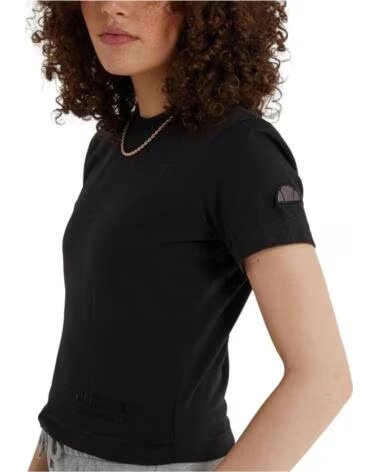 ELLESSE CAMISETA DROPPER CROP MANGA CORTA PARA MUJER NEGRO LAVADO