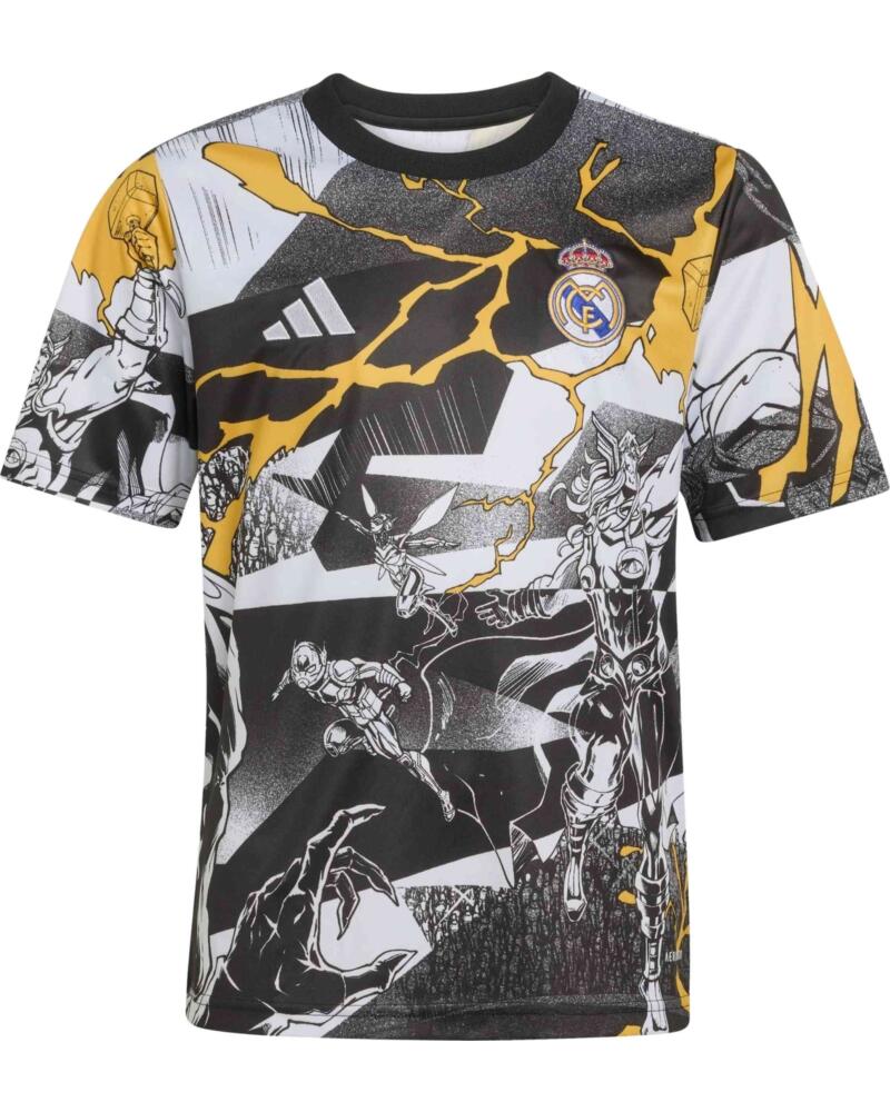 ADIDAS CAMISETA REAL MADRID MANGA CORTA JZ9016 UNISEX WHITE-BLACK-BOGOLD