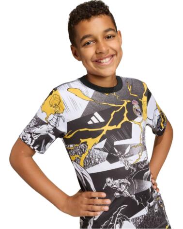 ADIDAS CAMISETA REAL MADRID MANGA CORTA JZ9016 UNISEX WHITE-BLACK-BOGOLD