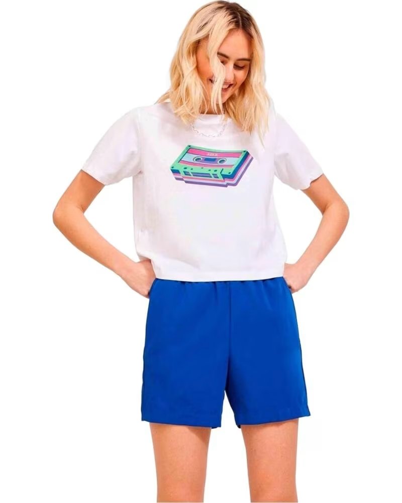 JJXX CAMISETA SALLY DE MANGA CORTA ESTAMPADA BLANCO