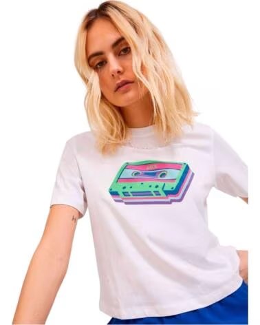 JJXX CAMISETA SALLY DE MANGA CORTA ESTAMPADA BLANCO